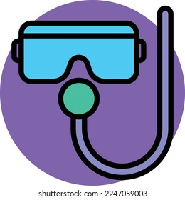 Diving Gear Vector Icon which is suitable for commercial work and easily modify or edit it
