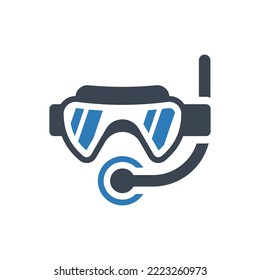 Diving glasses icon (Vector illustration)