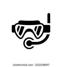 Diving glasses icon (vector illustration)