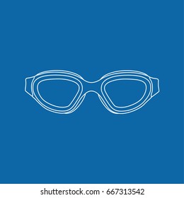 Diving glasses icon, vector illustration design. Summer objects collection.