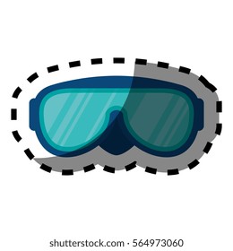 diving glasses isolated icon