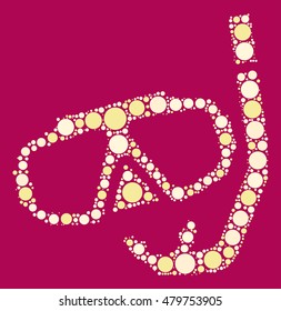 diving glasses shape vector design by color point