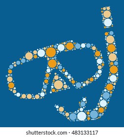 diving glasses shape vector design by color point
