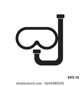 diving goggles flat icon vector