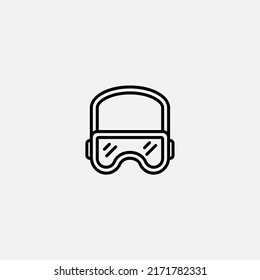 Diving Goggles Icon Sign Vector,Symbol, Logo Illustration For Web And Mobile