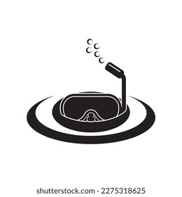 Diving goggles icon symbol,illustration design template.