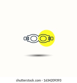 Diving goggles icon, vector illustration design. A collection of summer items. Vector illustration