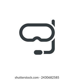 Diving Goggles icon, Diving Goggles vector illustration