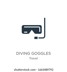 Diving goggles icon vector. Trendy flat diving goggles icon from travel collection isolated on white background. Vector illustration can be used for web and mobile graphic design, logo, eps10