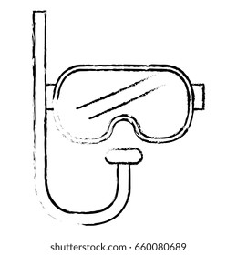 diving goggles isolated icon