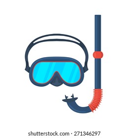 Diving goggles mask. Isolated icon pictogram. Eps 10 vector illustration.