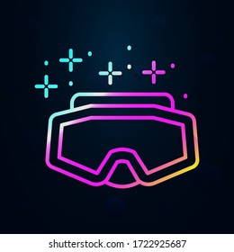 Diving goggles nolan icon. Simple thin line, outline vector of diving icons for ui and ux, website or mobile application