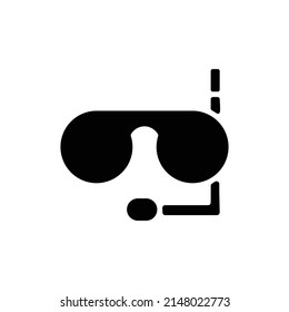 Diving Googles Filled Icon Vector Illustration