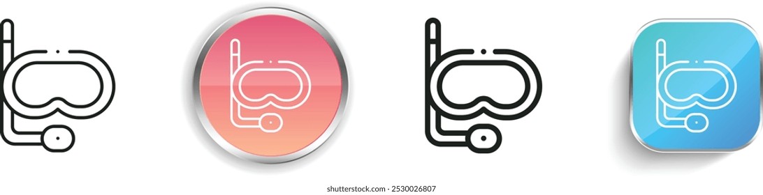 diving googles icon. Thin Linear, Regular and Button Style Design Isolated On White Background