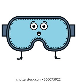 diving googles kawaii character