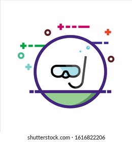 Diving googles vector icon illustration