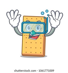 Diving graham cookies character cartoon