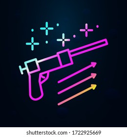 Icono del nolan de armas de buceo. Línea delgada simple, contorno vectorial de iconos de buceo para ui y ux, sitio web o aplicación móvil