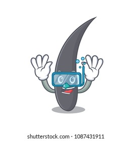 Diving hair character cartoon style