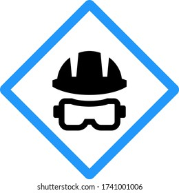 Diving helmet and Goggles Concept Vector Blue Color Icon Design, Pool and beach safety equipment  on white background,  Divers Gadgest
