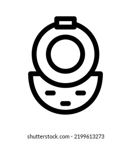 diving helmet icon logo isolated sign symbol vector illustration    high quality black style vector icons
