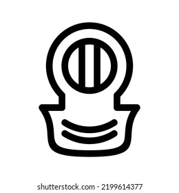 diving helmet icon or logo isolated sign symbol vector illustration - high quality black style vector icons
