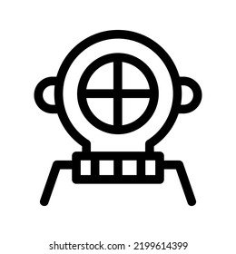 diving helmet icon or logo isolated sign symbol vector illustration - high quality black style vector icons
