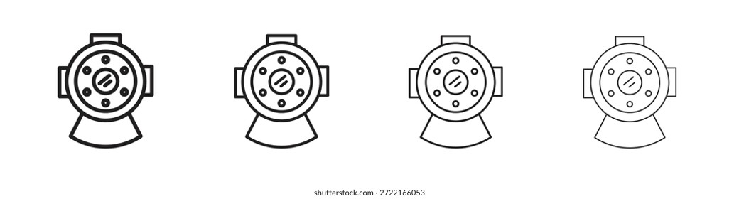 Diving helmet icon outline trend modern simple versions