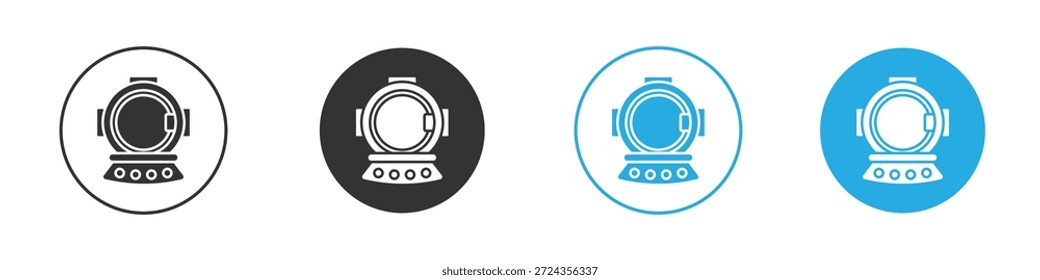 Diving helmet icons design element. vector illustration on white background.