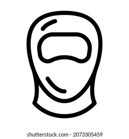 diving helmet line icon vector. diving helmet sign. isolated contour symbol black illustration