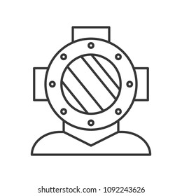 Diving helmet outline icon