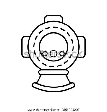 Diving Helmet Vector style icon. Eps 10 file