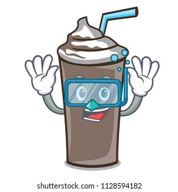 Diving ice chocolate character cartoon
