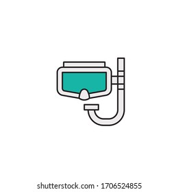 diving icon illustration vector flat
