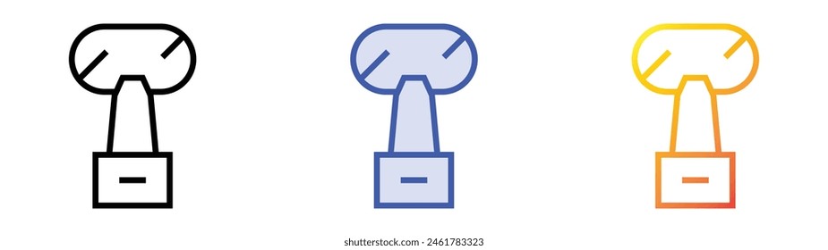 diving icon. Linear, Blue Fill and Gradient Style Design Isolated On White Background