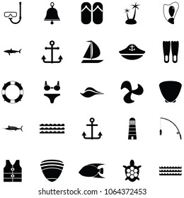 diving icon set