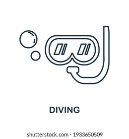 Diving icon. Simple illustration from vacation collection. Creative Diving icon for web design, templates, infographics and more