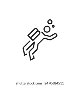 Diving icon. Simple diving icon for social media, app, and web design. Vector illustration.