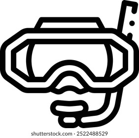 diving icon. Thin Linear Style Design Isolated On White Background