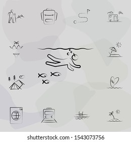 Diving icon. Travel icons universal set for web and mobile