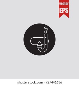Diving icon in trendy isolated on grey background.Vector illustration.