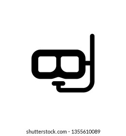 Diving Icon Vector Illustration in Glyph Style for Any Purpose