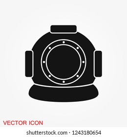 Diving icon, water sport vector sign, symbol