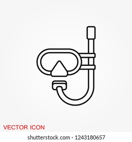 Diving icon, water sport vector sign, symbol