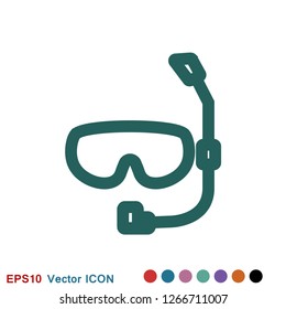 Diving icon, water sport vector sign, symbol