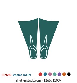 Diving icon, water sport vector sign, symbol