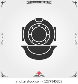Diving icon, water sport vector sign, symbol