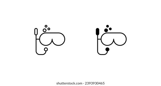 diving icon with white background vector stock illustration