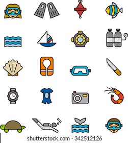 DIVING icons