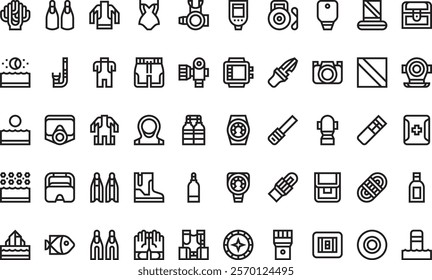 Diving icons  High-Quality Vector Icons Collection with Editable Stroke. Ideal for Professional and Creative Projects.